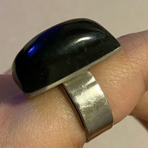 Silver 925 Black Stone Ring